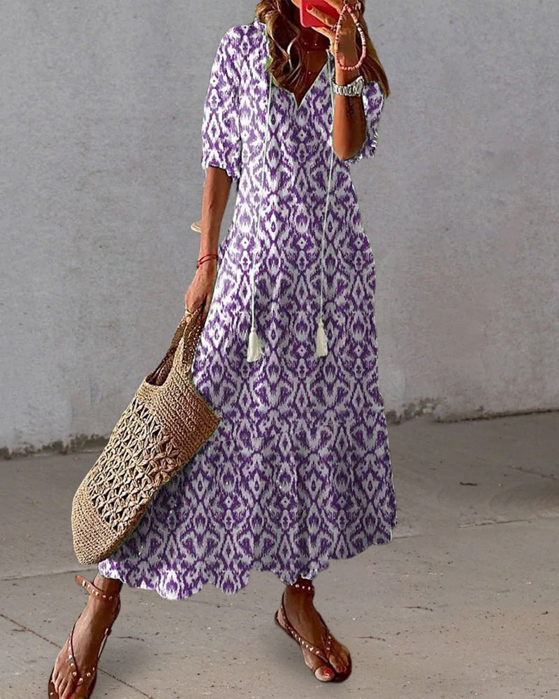 Michaela™ | Robe bohème flatteuse | Maya Deauville