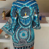 Emelia | Robe Imprimée Bohémienne Vibrante | Maya Deauville