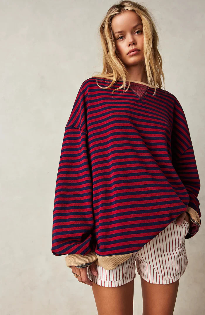Agathe™ | Pull Rayé Oversize | Maya Deauville