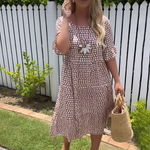 Nicola | Robe midi à manches courtes | Maya Deauville