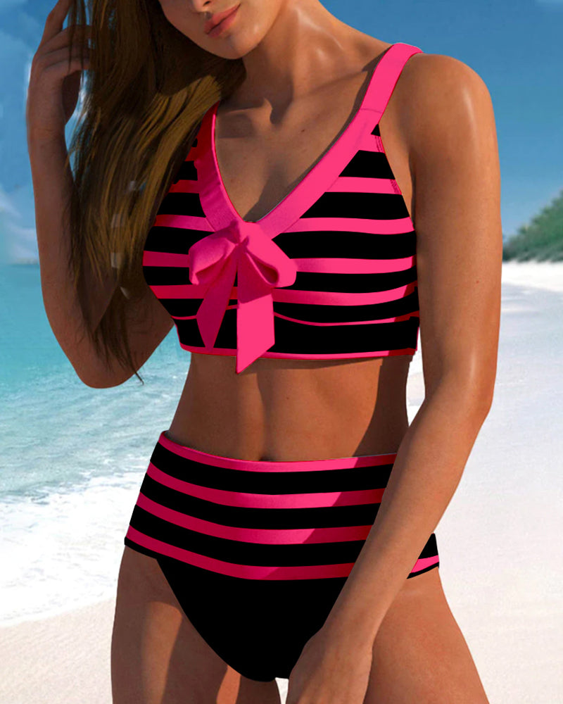 Lula® | Bikini rayé taille haute | Maya Deauville