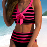 Lula® | Bikini rayé taille haute | Maya Deauville