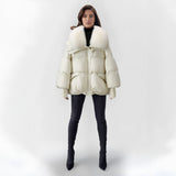 Aurélie™ | Manteau d’Hiver Luxe avec Col Chaud | Maya Deauville