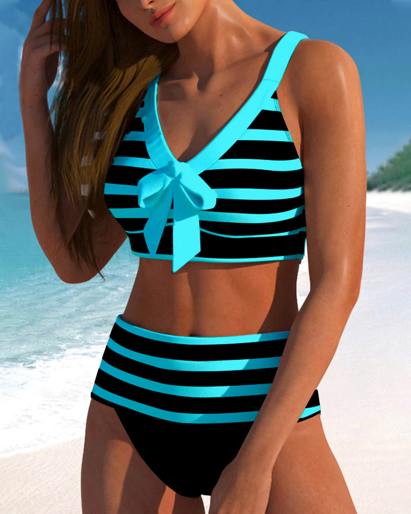 Lula® | Bikini rayé taille haute | Maya Deauville