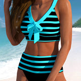 Lula® | Bikini rayé taille haute | Maya Deauville