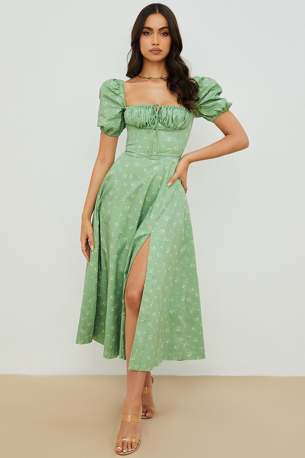 Aviana | Robe à Manches Bouffantes Bloom | Maya Deauville