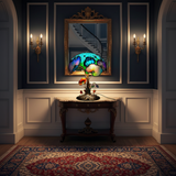 Lampe champignon florale bohème chic