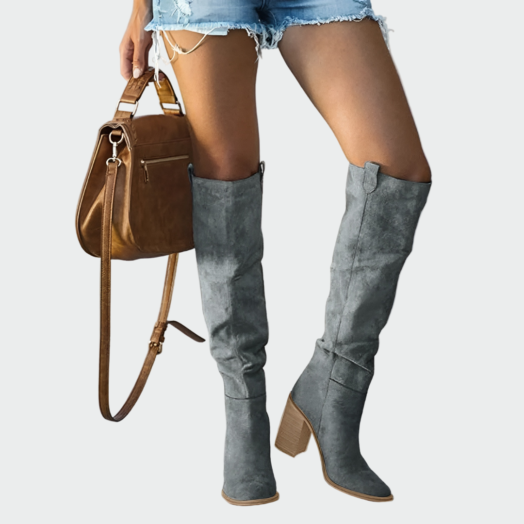 Bottes orthopédiques en cuir jusqu’au genou | Maya Deauville