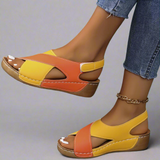 Kendra | Sandales orthopédiques à blocs de couleur | Maya Deauville