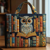Sac cabas artisanal – chouette et livres anciens