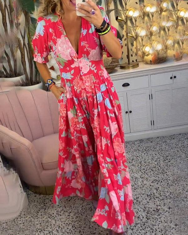 Floriana | Robe Florale Vibrante | Maya Deauville