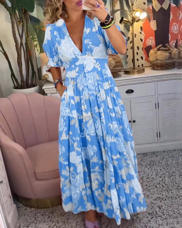 Floriana | Robe Florale Vibrante | Maya Deauville
