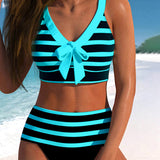 Lula® | Bikini rayé taille haute | Maya Deauville
