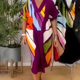 Rianna | Robe à Imprimé Abstrait | Maya Deauville