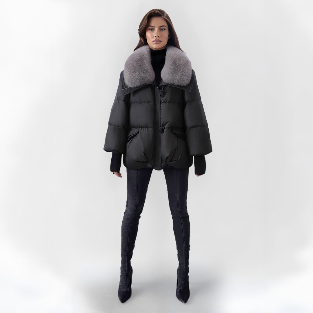 Aurélie™ | Manteau d’Hiver Luxe avec Col Chaud | Maya Deauville