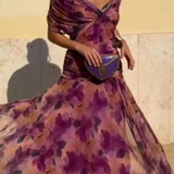 Louise™ | Robe Maxi de Fête Élégante à Col V | Maya Deauville