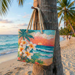 Cabas de plage matelassé – Tropical Spirit