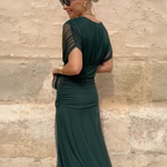 Louise™ | Robe Maxi de Fête Élégante à Col V | Maya Deauville