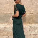 Louise™ | Robe Maxi de Fête Élégante à Col V | Maya Deauville