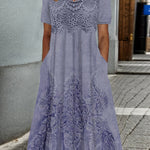 INDIGO | Robe midi florale élégante | Maya Deauville