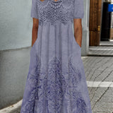 INDIGO | Robe midi florale élégante | Maya Deauville