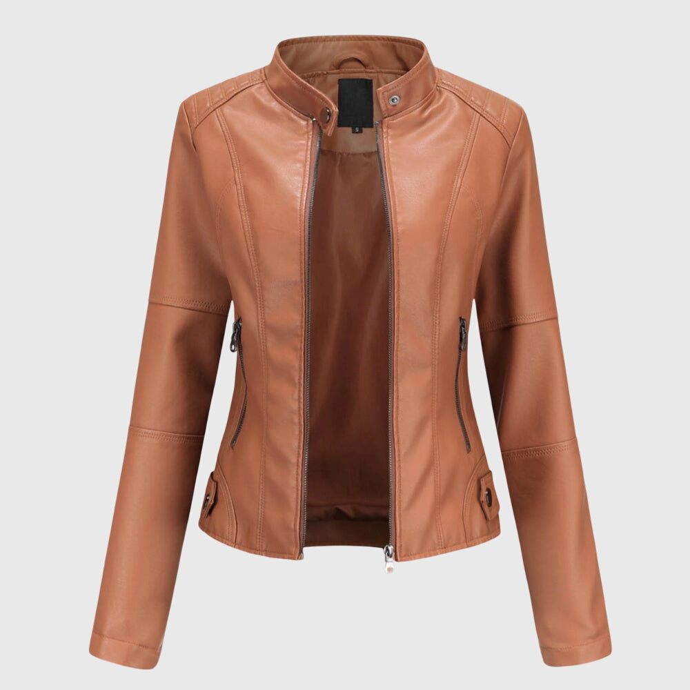 Giorgina™ | Veste en Cuir Élégante pour Femmes | Maya Deauville