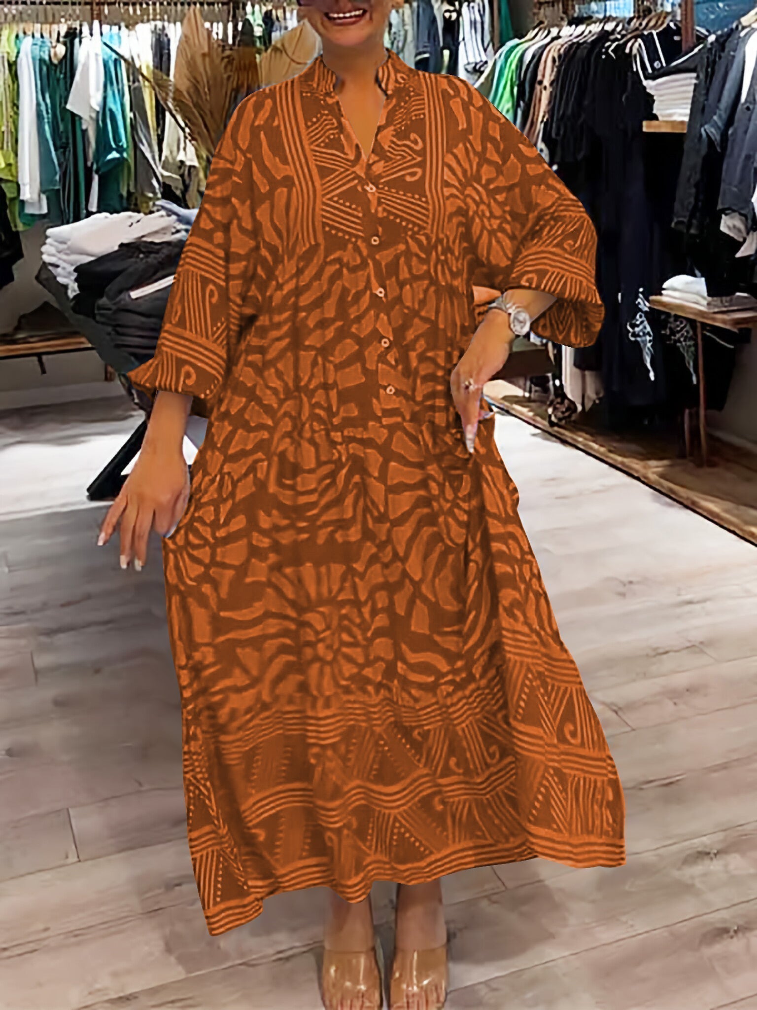 Carmilla | Robe Imprimée Vibrante | Maya Deauville