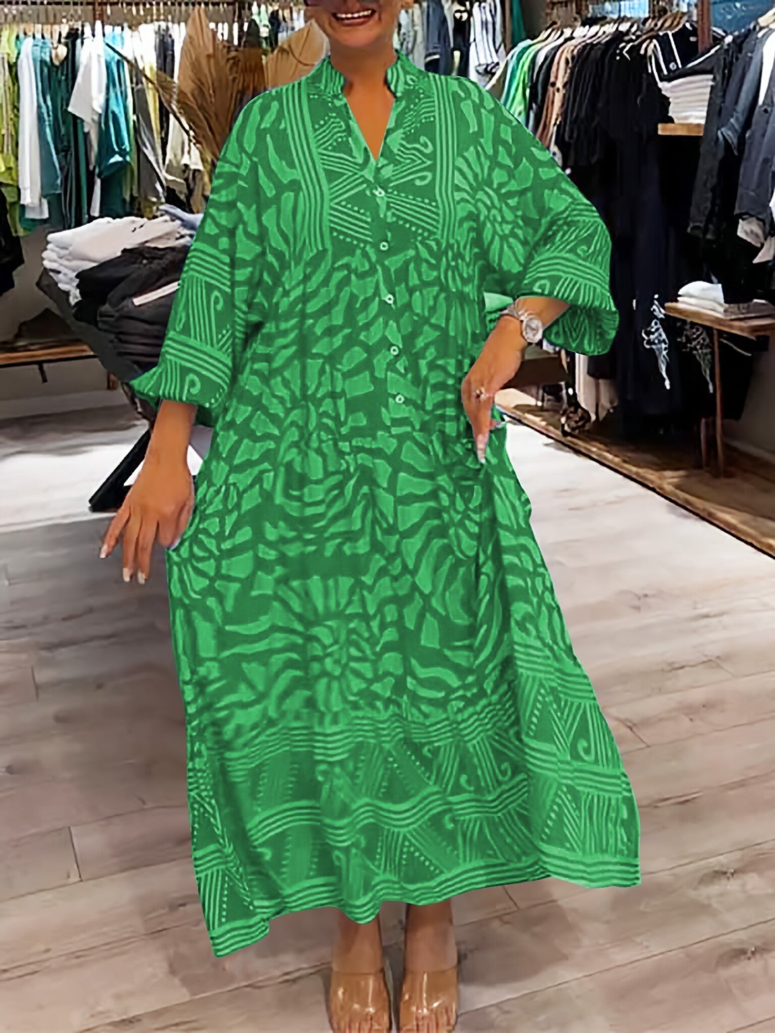 Carmilla | Robe Imprimée Vibrante | Maya Deauville