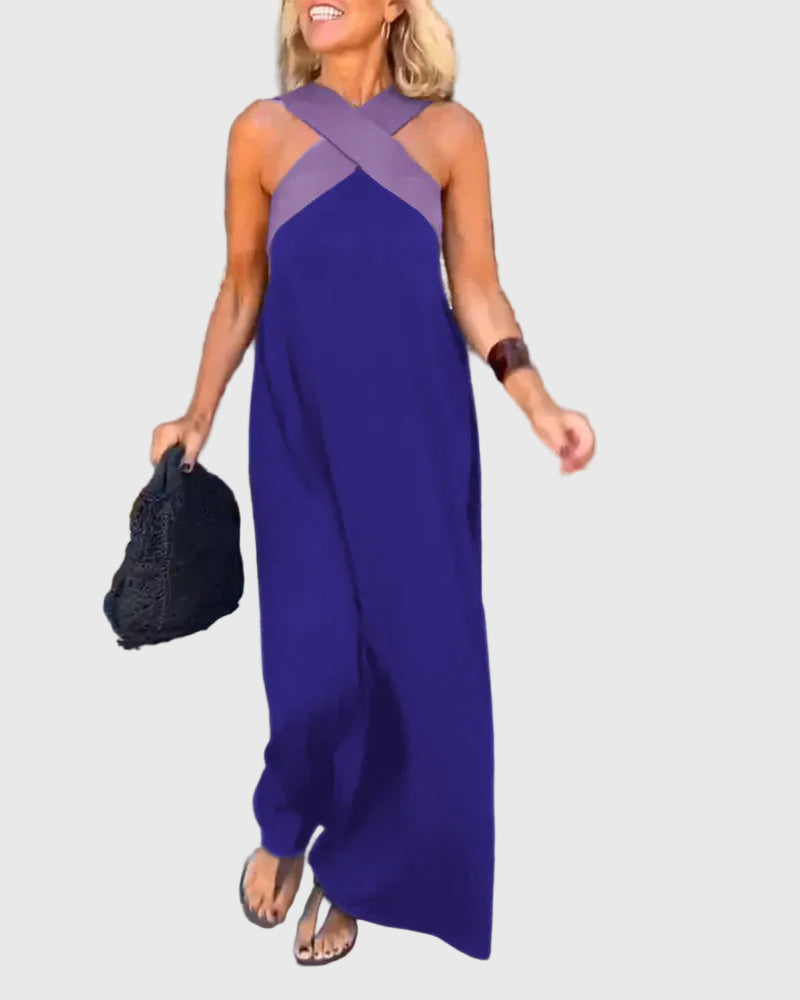 Elena | Robe Maxi Fluide Élégante | Maya Deauville