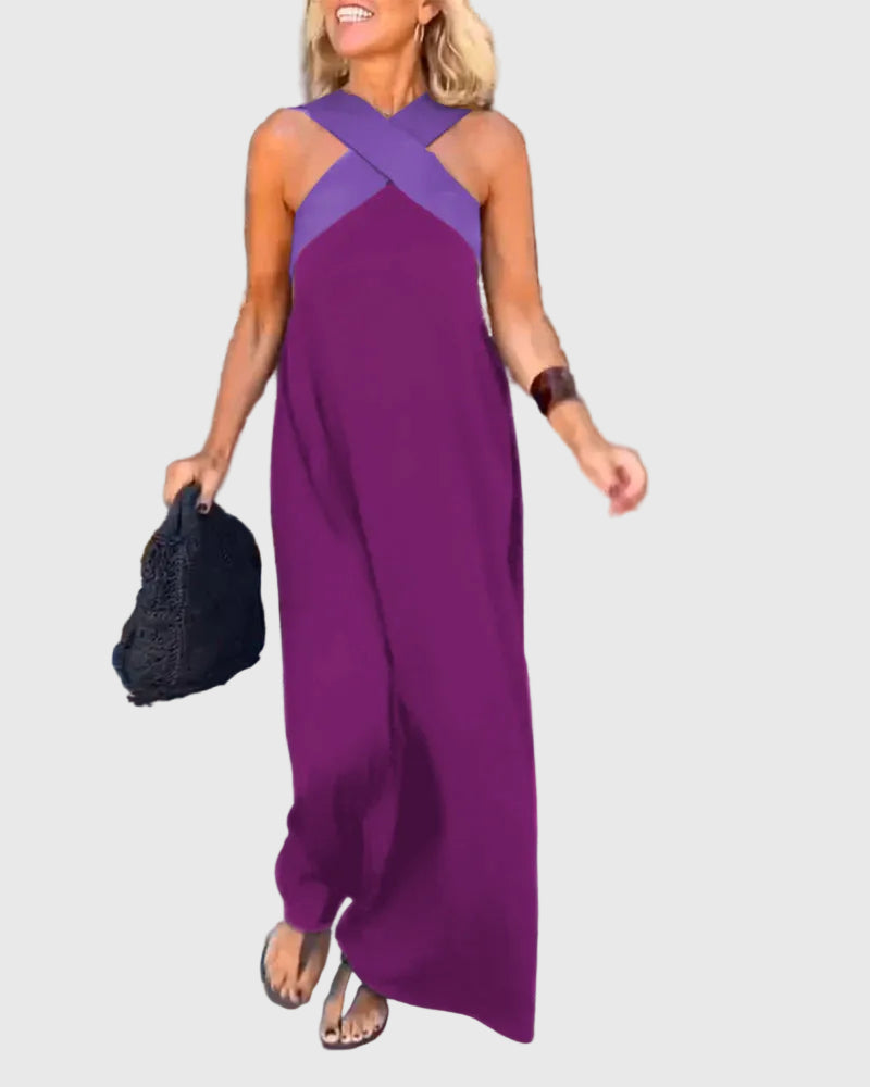 Elena | Robe Maxi Fluide Élégante | Maya Deauville