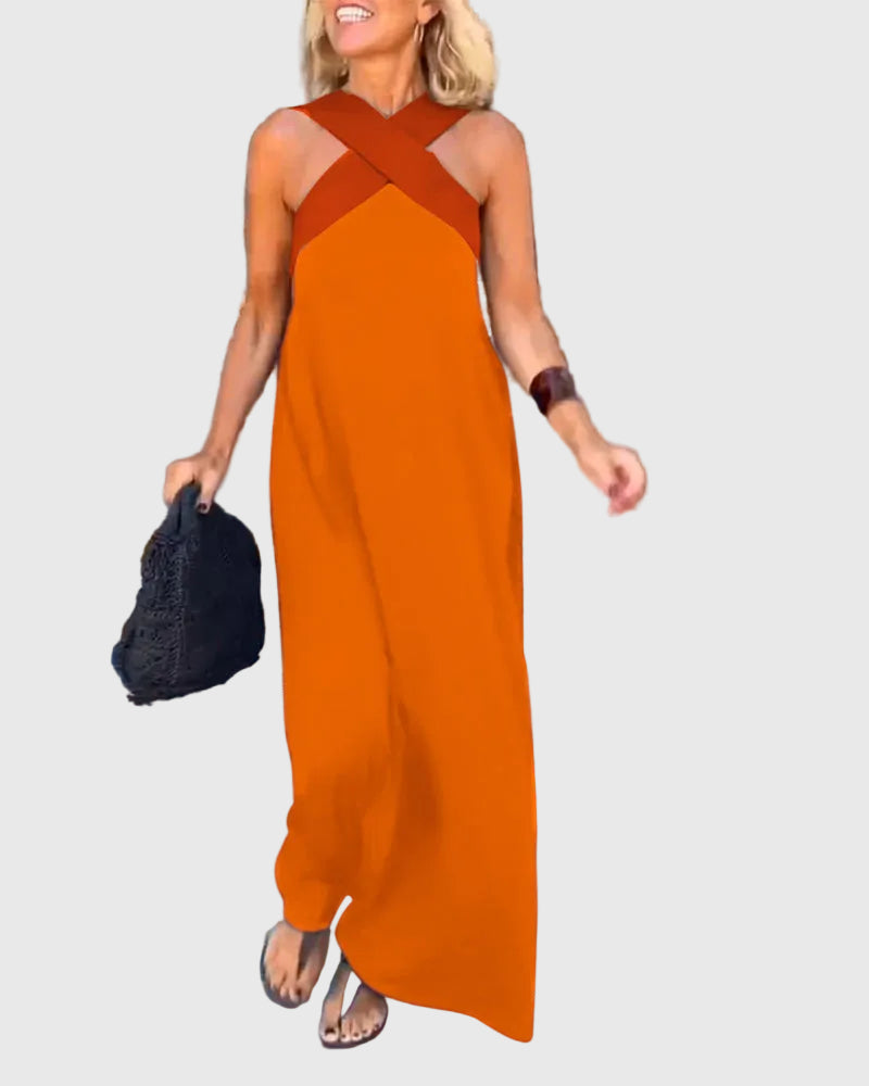 Elena | Robe Maxi Fluide et Élégante | Maya Deauville