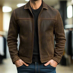 Omar™ | Veste minimaliste en daim | Maya Deauville