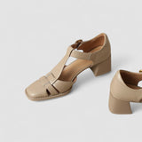 Scarlett – Talons blocs T-Strap orthopédiques | Maya Deauville
