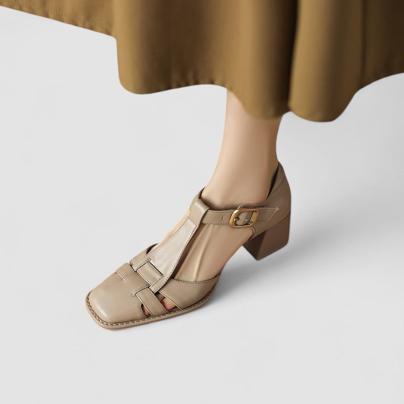 Scarlett – Talons blocs T-Strap orthopédiques | Maya Deauville