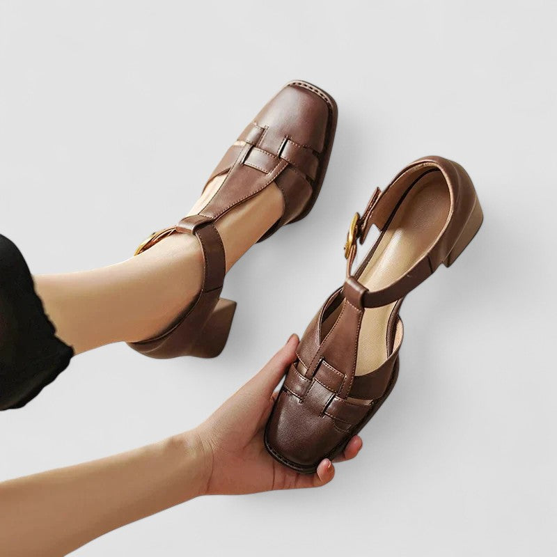Scarlett – Talons blocs T-Strap orthopédiques | Maya Deauville