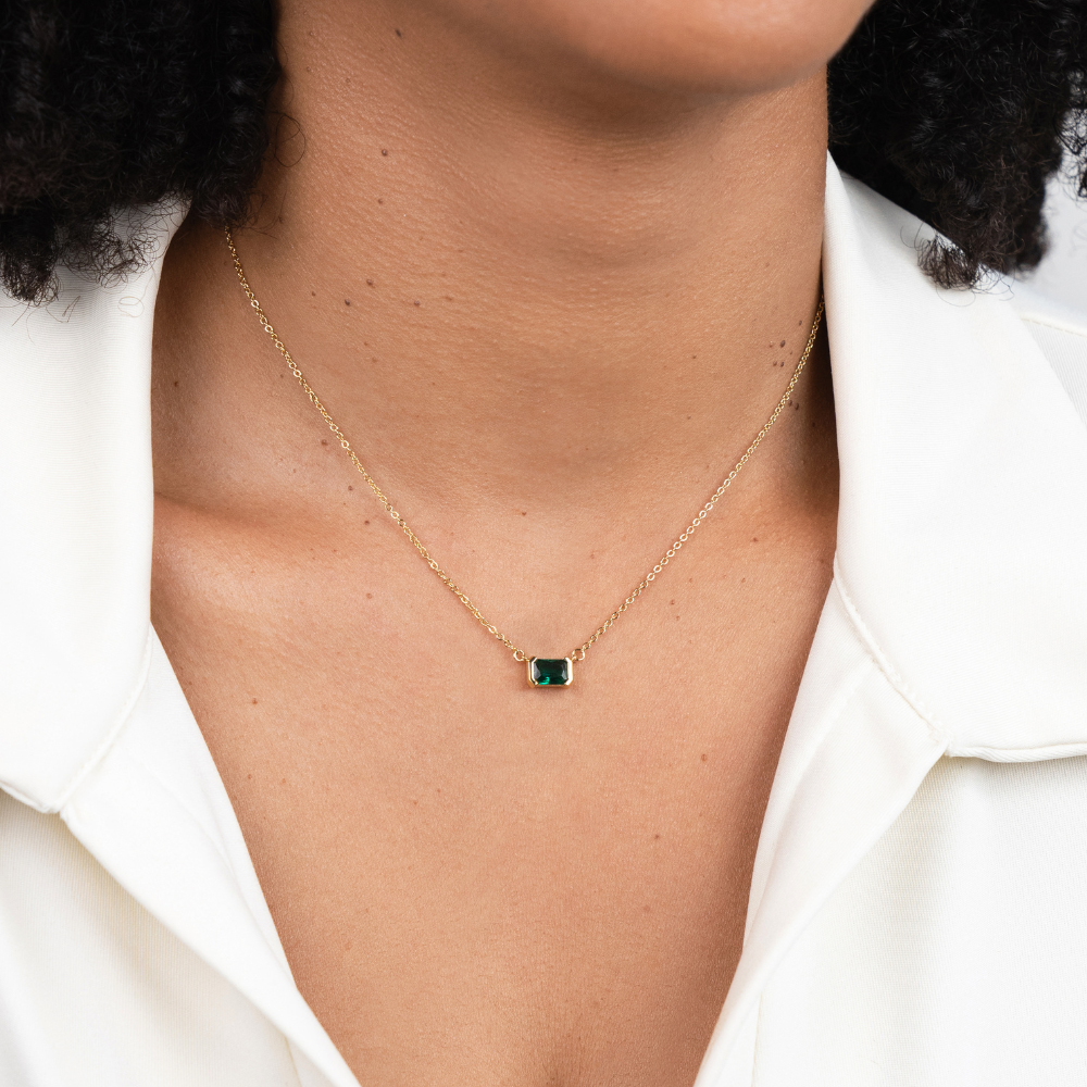 Collier Émeraude Délicat | Maya Deauville