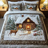 Parure de lit matelassée 3 pièces – Cabane douillette