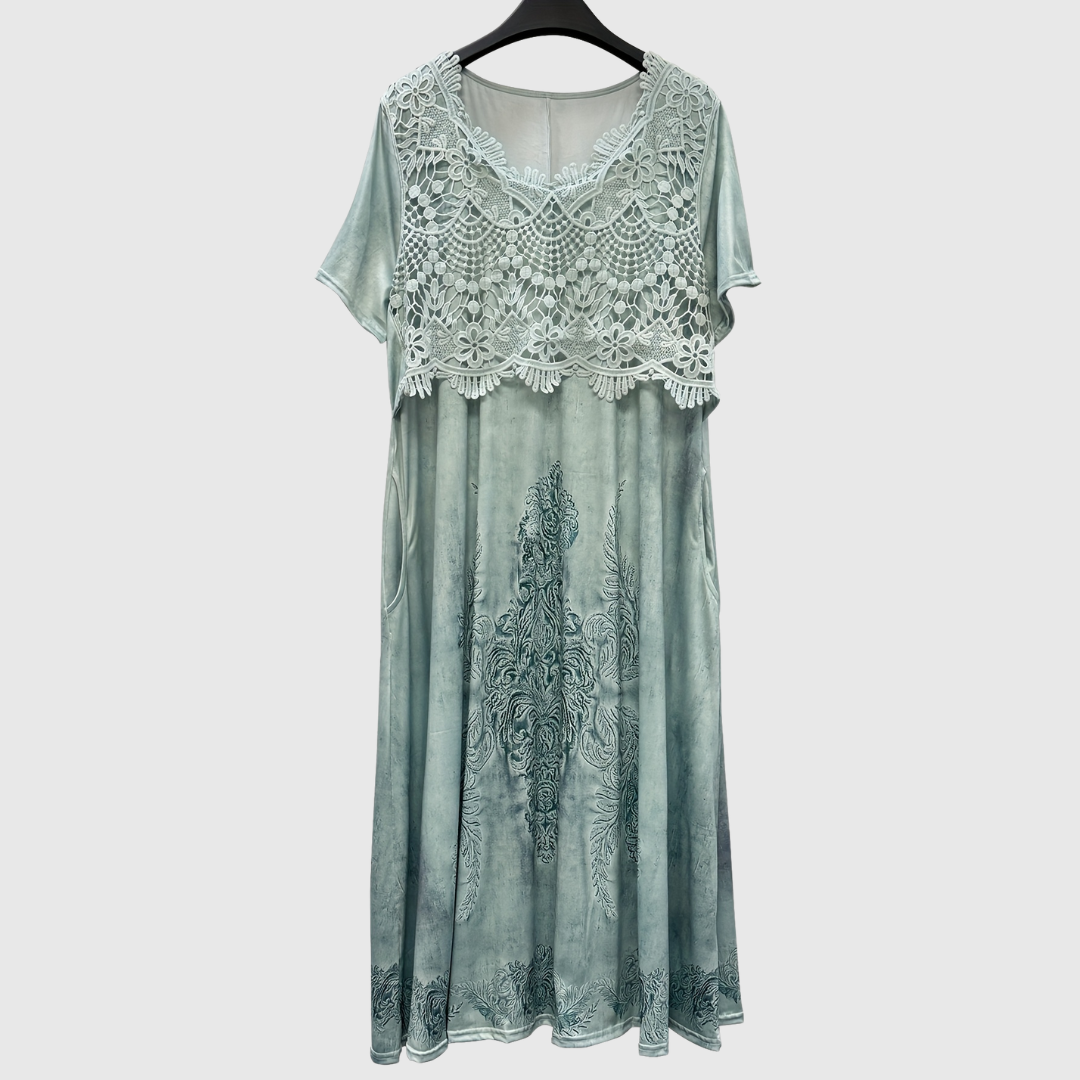 INDIGO | Robe midi florale élégante | Maya Deauville