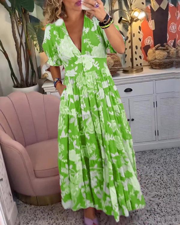 Floriana | Robe Florale Vibrante | Maya Deauville