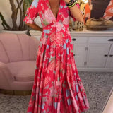 Floriana | Robe Florale Vibrante | Maya Deauville