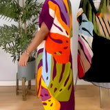 Rianna | Robe à Imprimé Abstrait | Maya Deauville