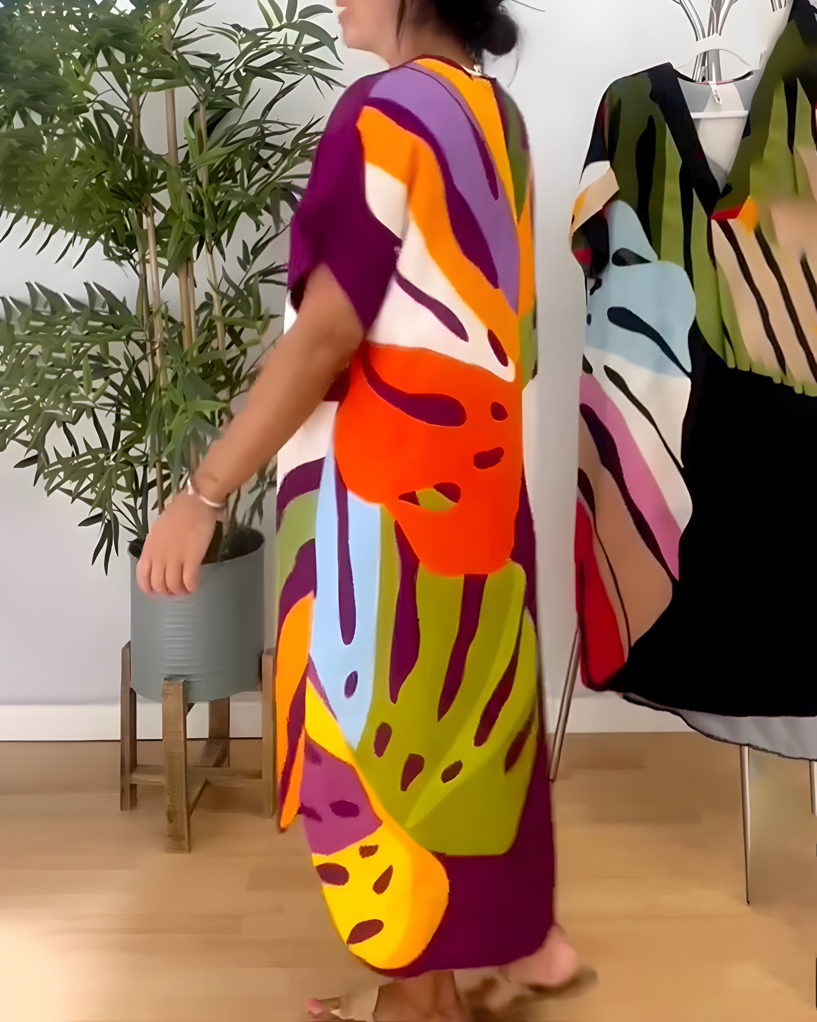 Rianna | Robe à Imprimé Abstrait | Maya Deauville