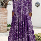 Elowen™ | Robe midi décontractée à manches longues | Maya Deauville
