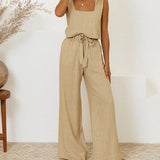 Megan | Ensemble Top Minimaliste et Pantalon Évasé | Maya Deauville