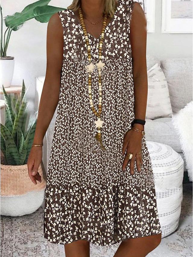 AYLA | Robe sans manches à col en v | Maya Deauville
