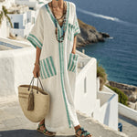 Robe Caftan "Thalassa" – Menthe & Lin | Maya Deauville