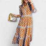 JULIANA | Robe midi avec motif chaîne | Maya Deauville