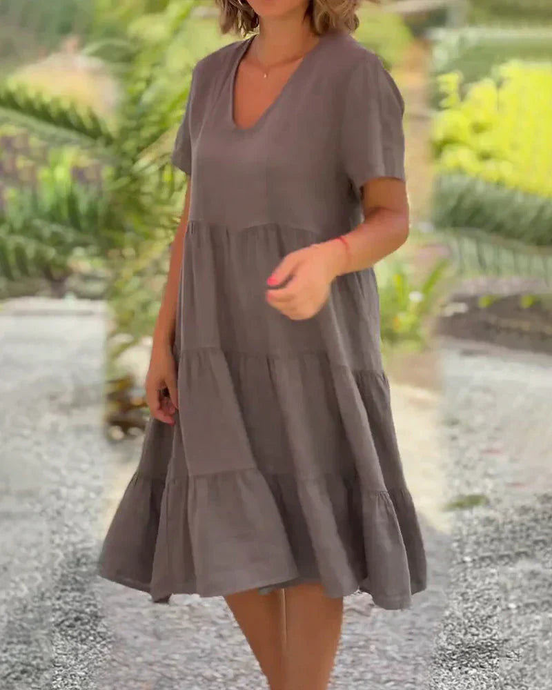 Bexley | Robe d’été décontractée à col en V | Maya Deauville