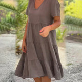 Bexley | Robe d’été décontractée à col en V | Maya Deauville