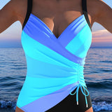 Maillot de bain surplice de luxe avec imprimé coloré | Maya Deauville